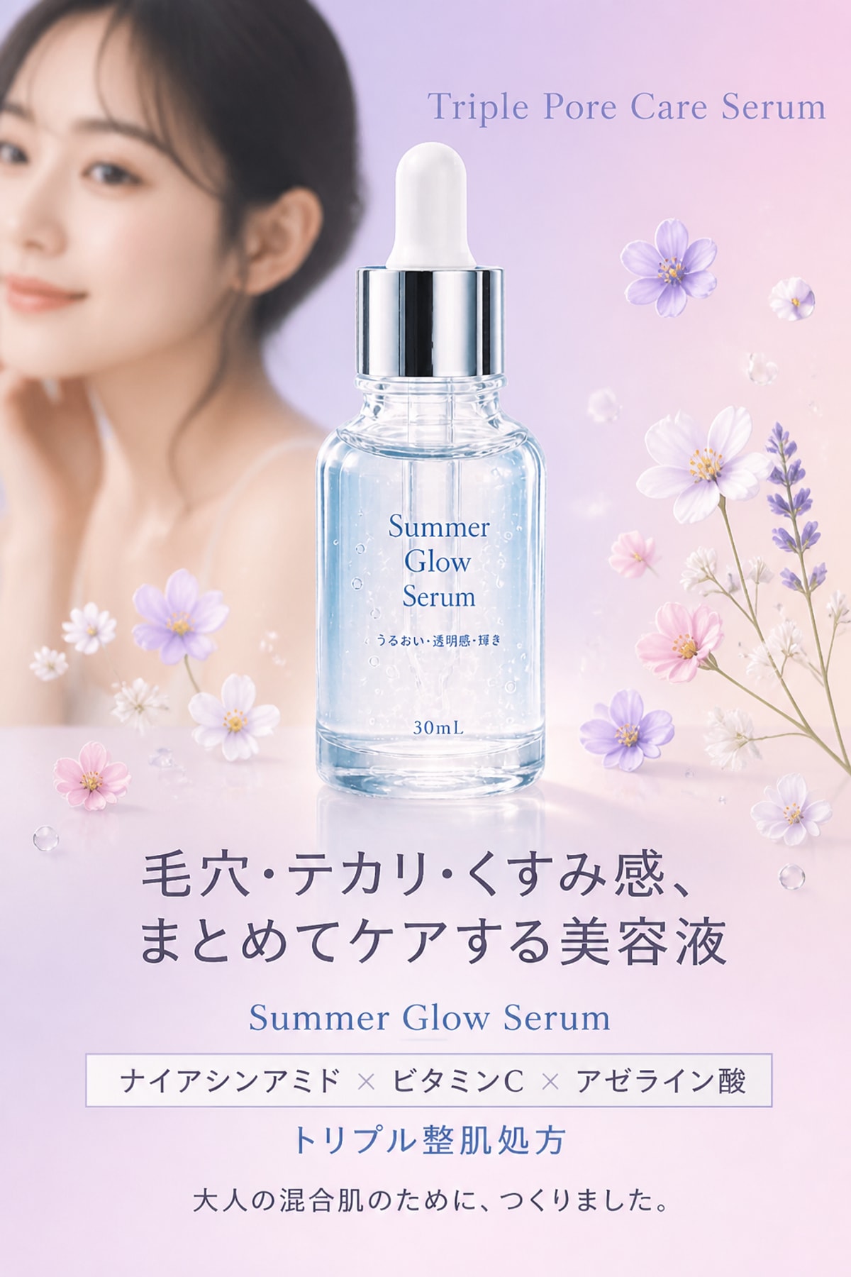 生成されたLP例 — Summer Glow Serum